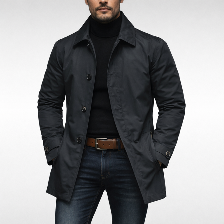 Brixton | Men's Formal Slim-Fit Long Coat