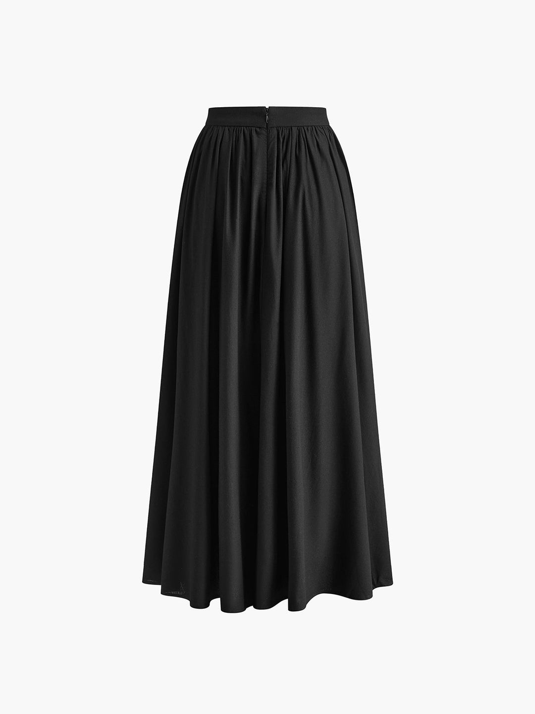 Palazzo | High Waist Gathered A-Line Cotton Maxi Skirt