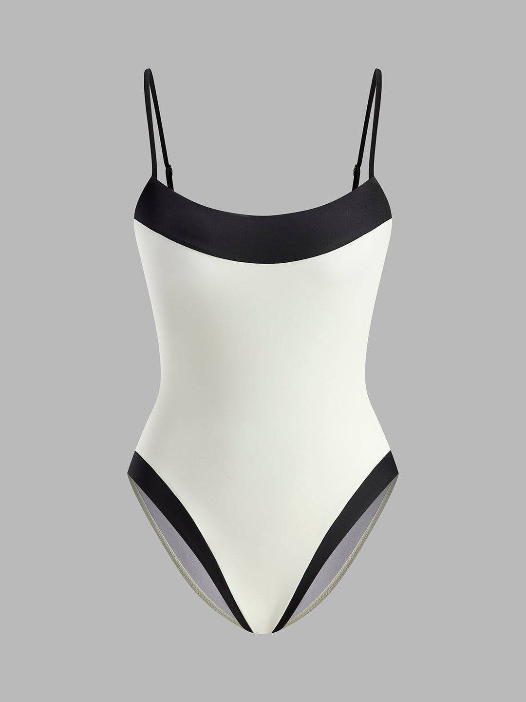 Monaco | Contrast Binding Scoop Neck One-Piece Swimsuit