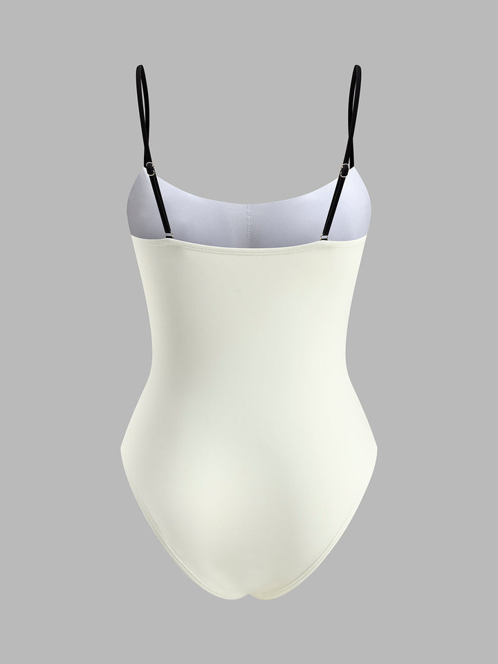 Monaco | Contrast Binding Scoop Neck One-Piece Swimsuit