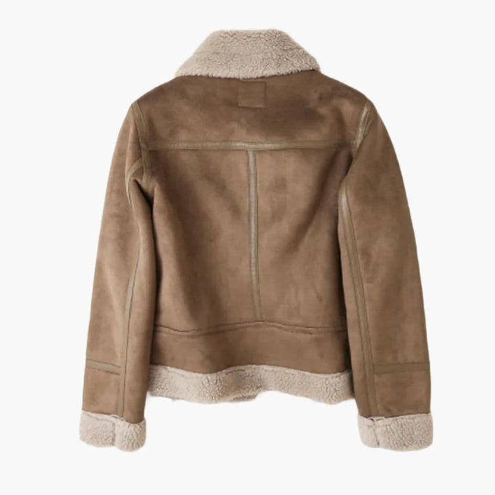 Zendell | Sherpa Moto Belted Women's Leather Jackets