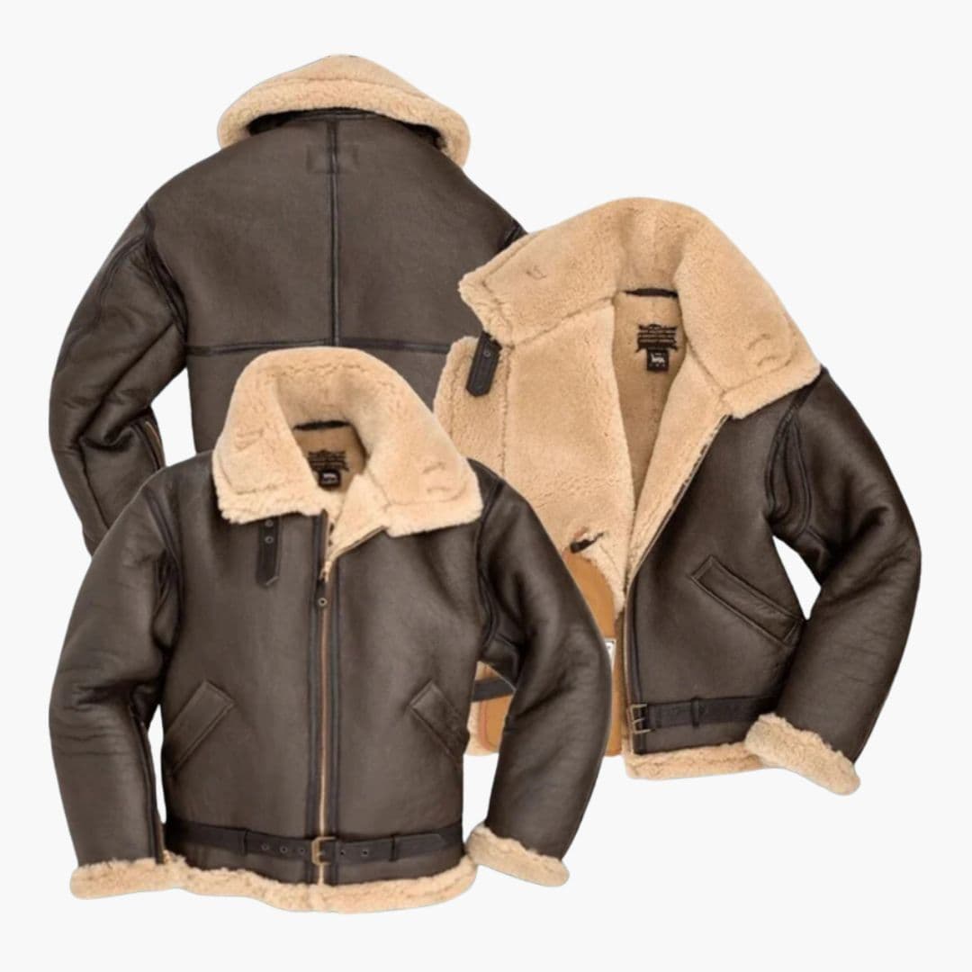 Aldgate | Sherpa-Lined Aviator B3 Men's Leather Jackets