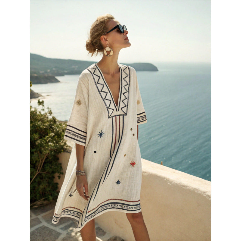 Mykonos | Tribal Print Kaftan Summer Dress