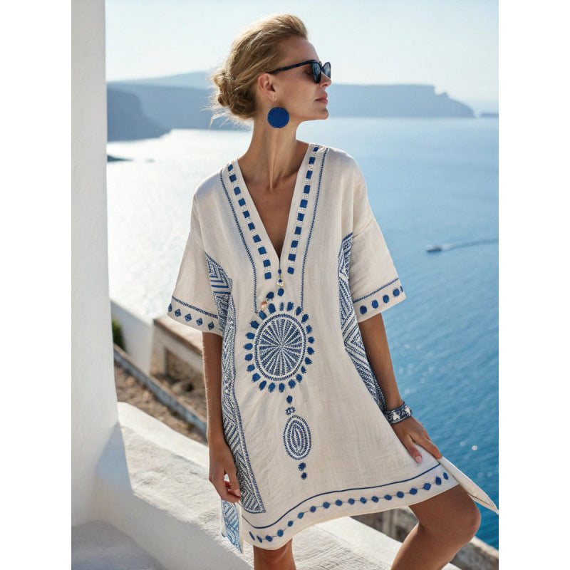 Mykonos | Tribal Print Kaftan Summer Dress
