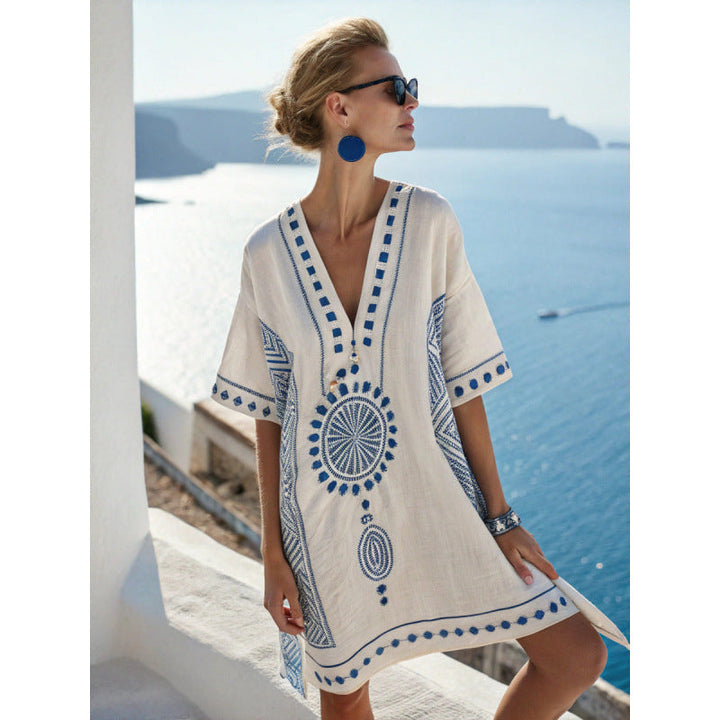 Mykonos | Tribal Print Kaftan Summer Dress