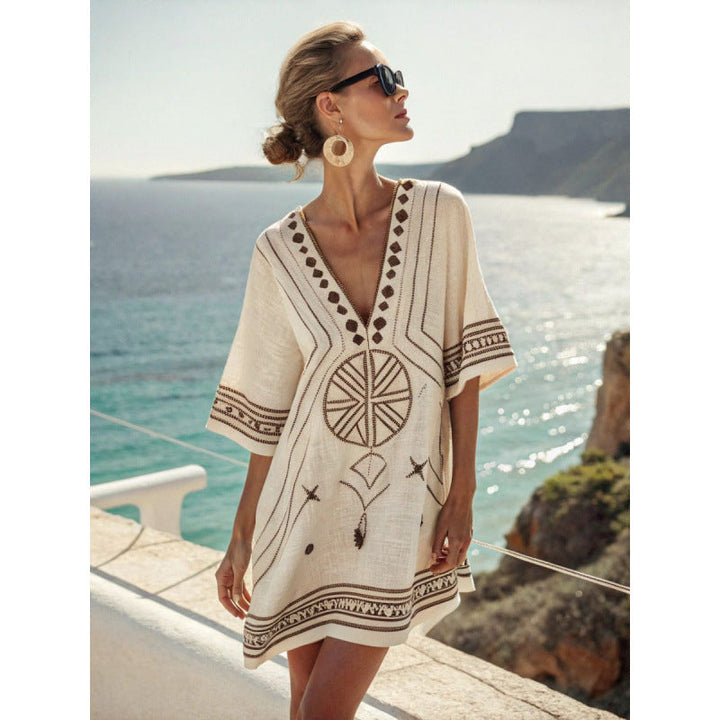Mykonos | Tribal Print Kaftan Summer Dress