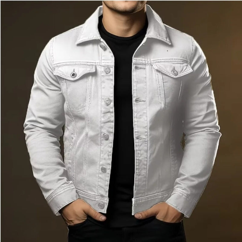 Emrys | Men's Classic Denim Jacket with Button-Front Closure