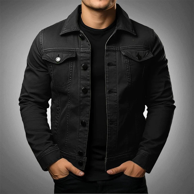 Emrys | Men's Classic Denim Jacket with Button-Front Closure
