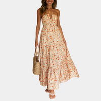 Dagmar | Ditsy Floral Tiered Halter Neck Maxi Dress