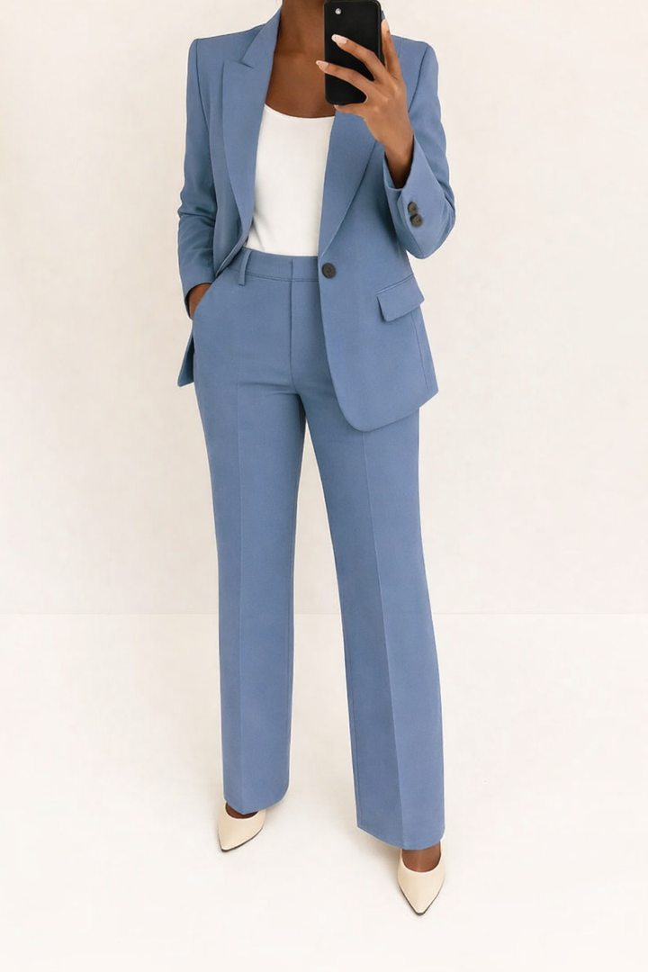 Stellan | Single-Button Blazer & Straight-Leg Trouser Sets