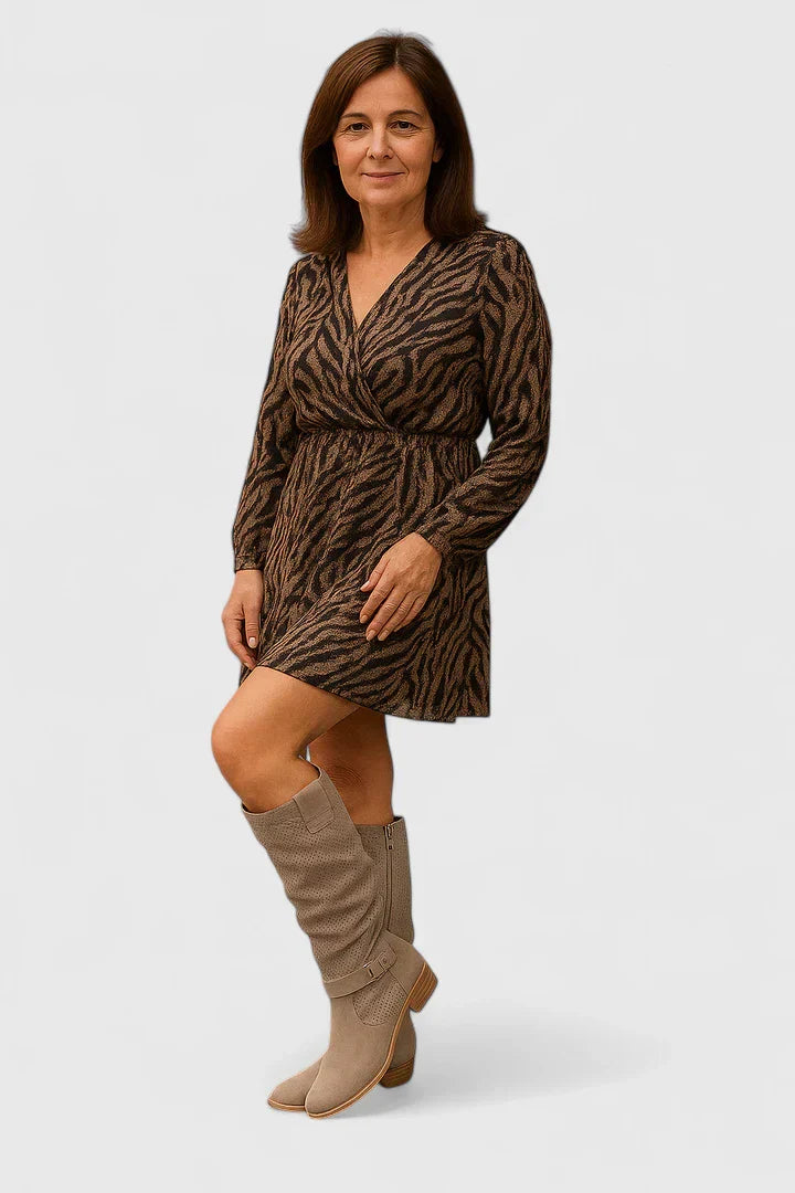 Darcy | Women's Knee High Boots Perforated Suede