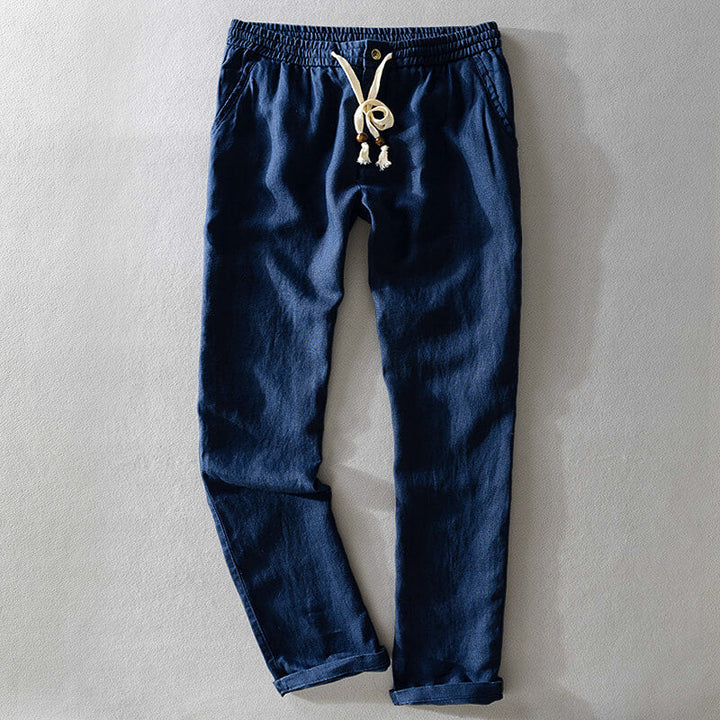 Harbour | Drawstring Elasticated Waist Men's Linen Pants