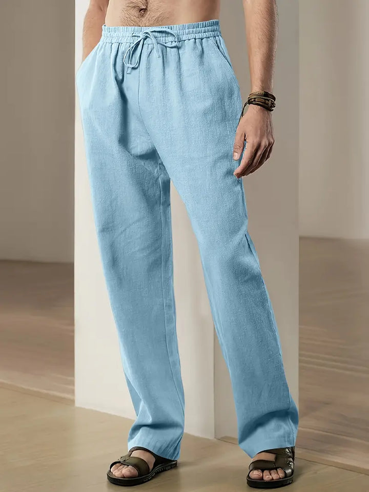 Monaco | Straight-Leg Drawstring Men's Linen Pants