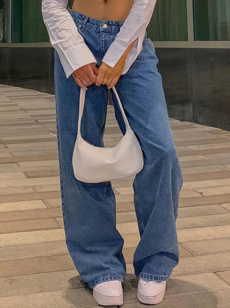 Frankie | Women's Jeans Low Rise Baggy Wide Leg