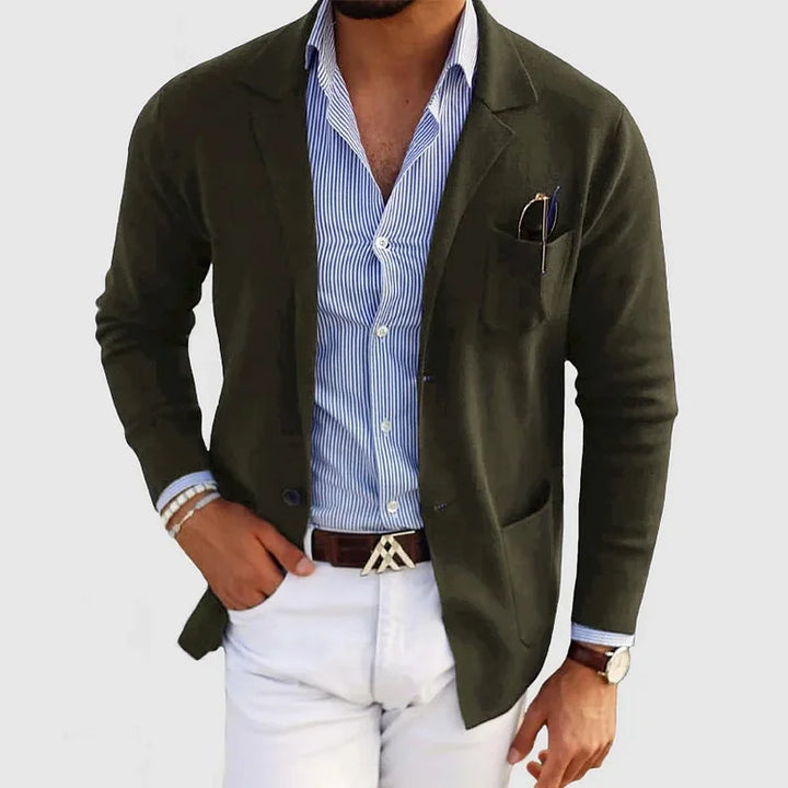 Rivano | Casual Knit Blazer with Chest Pocket and Relaxed Fit