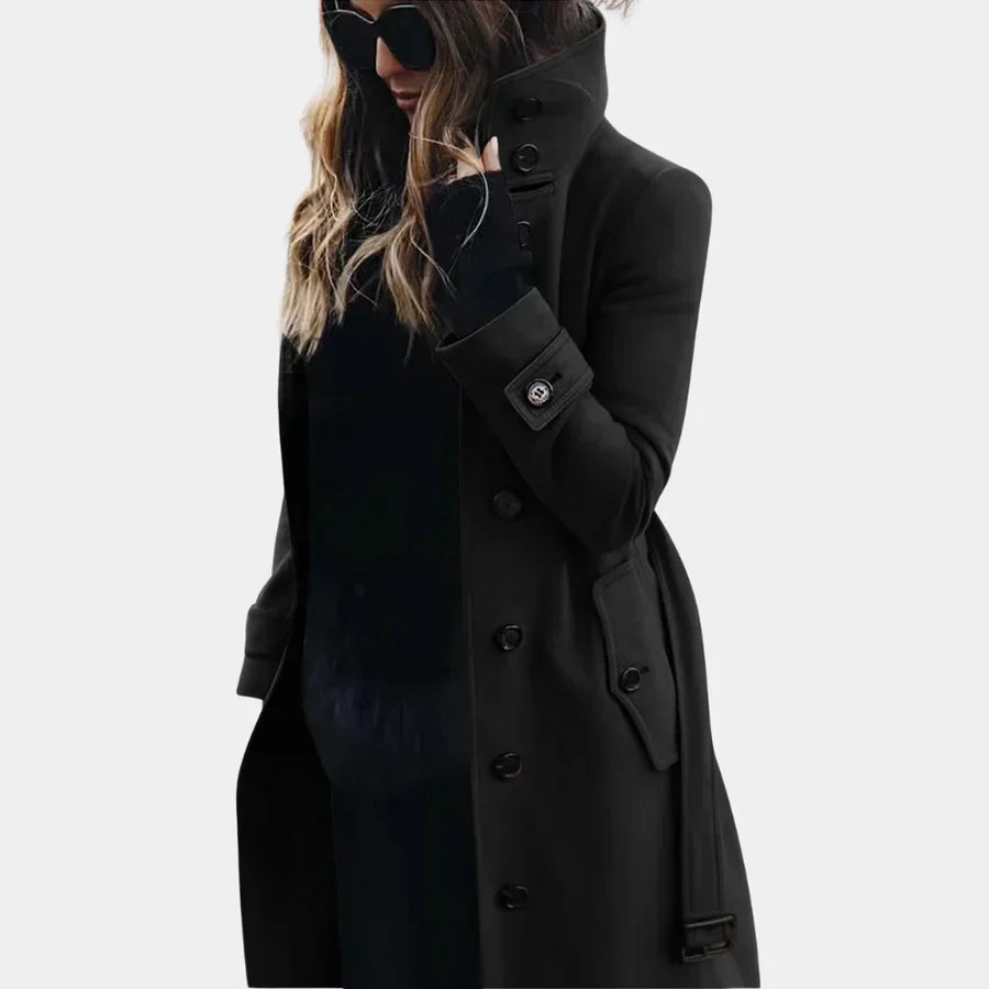 Savannah | Women's Stand Collar Longline Trenchcoat