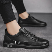 Sinclair | Men's Genuine Leather Casual Sneakers – Everyday Classic Style