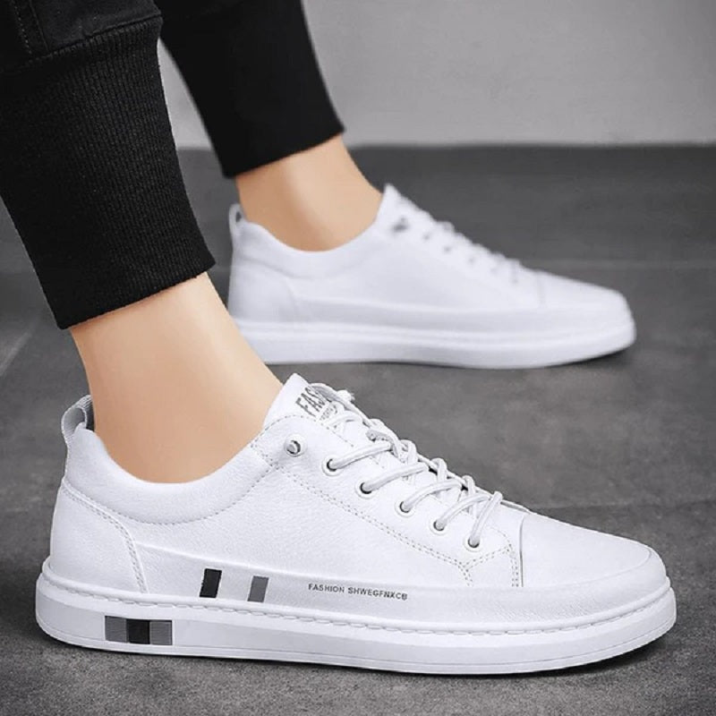 Sinclair | Men's Genuine Leather Casual Sneakers – Everyday Classic Style