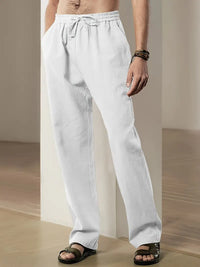 Monaco | Straight-Leg Drawstring Men's Linen Pants
