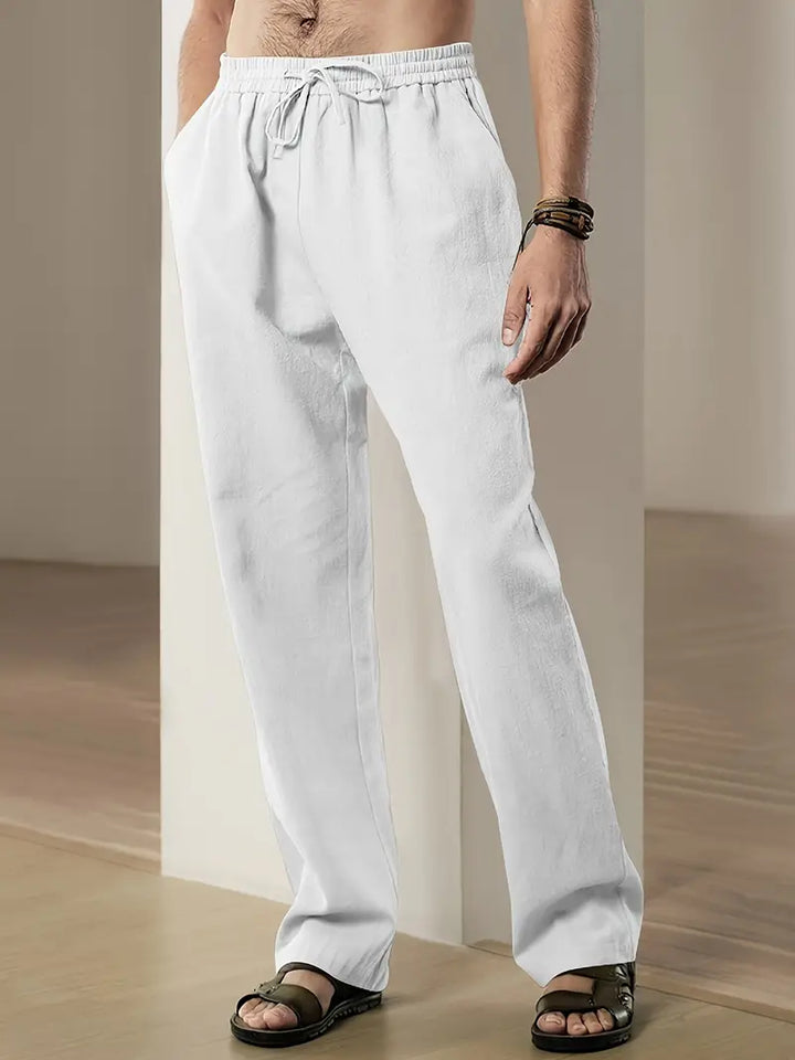 Monaco | Straight-Leg Drawstring Men's Linen Pants
