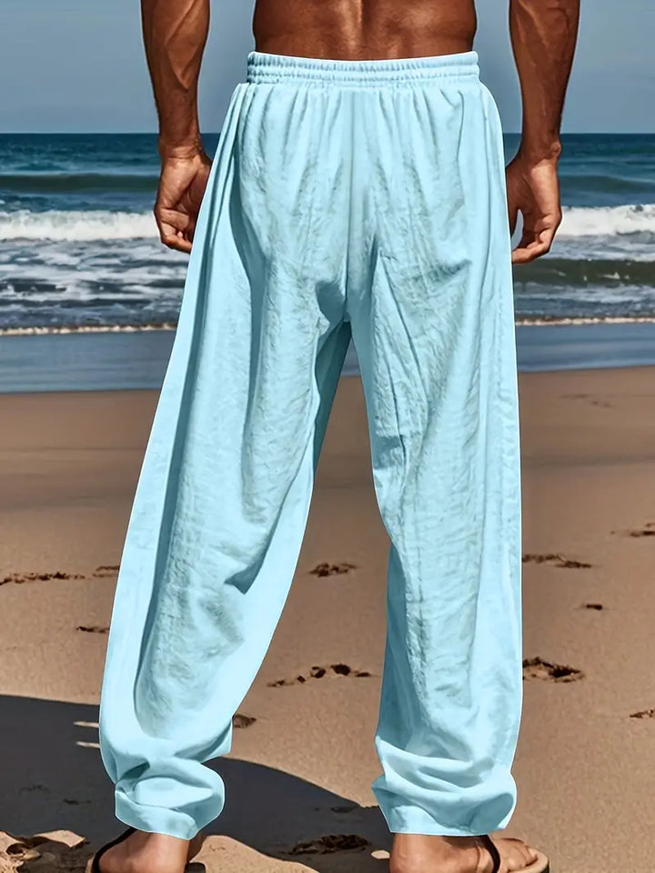 Monaco | Straight-Leg Drawstring Men's Linen Pants