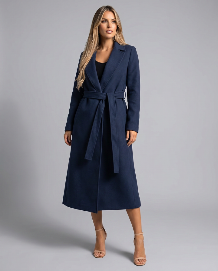 Vivienne | Women's Belted Longline Trenchcoat