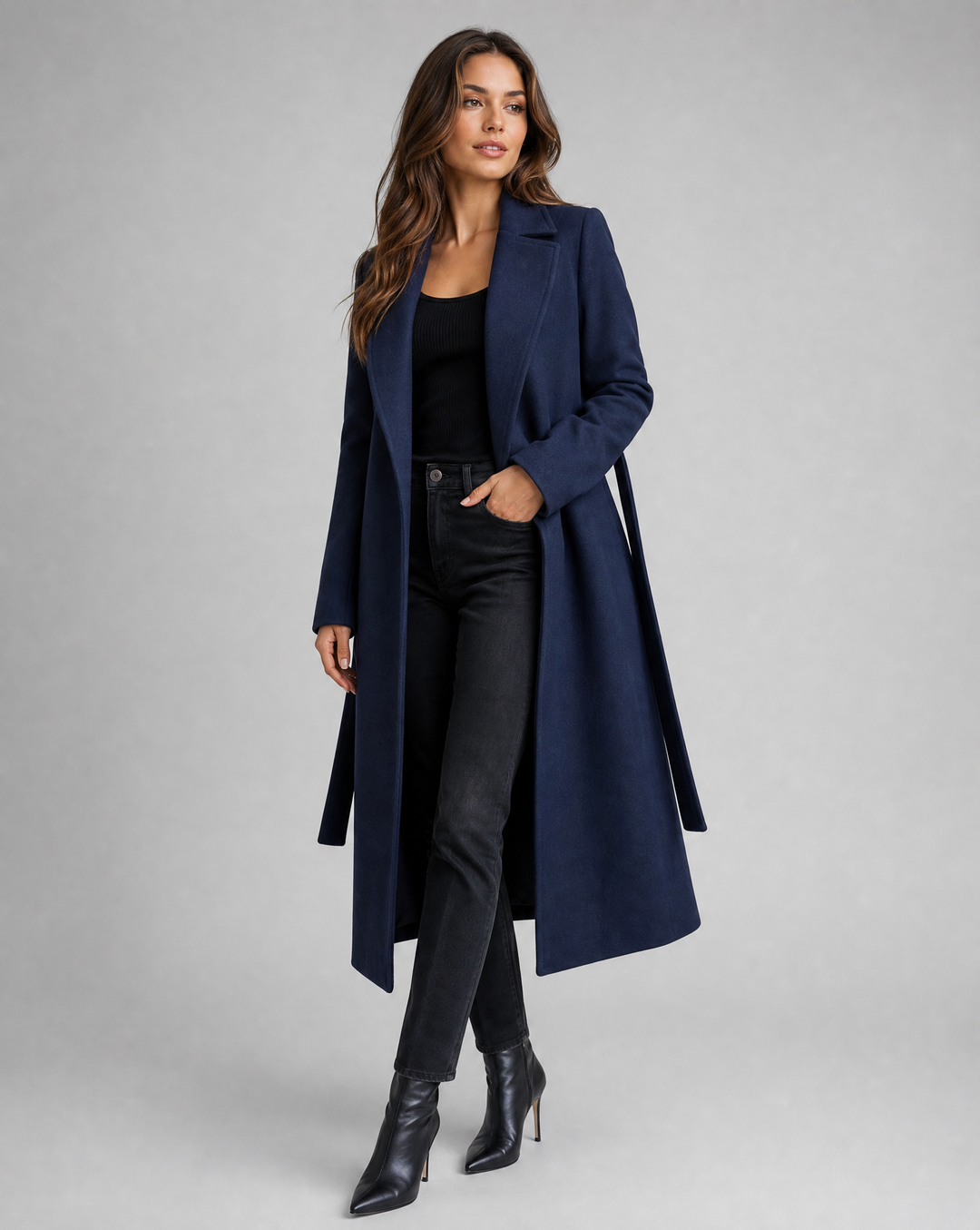 Vivienne | Women's Belted Longline Trenchcoat