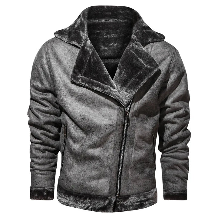 Nocturne | Fur-Lined Moto Collar Men's Leather Jackets