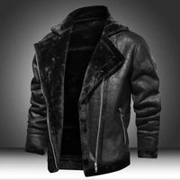 Nocturne | Fur-Lined Moto Collar Men's Leather Jackets