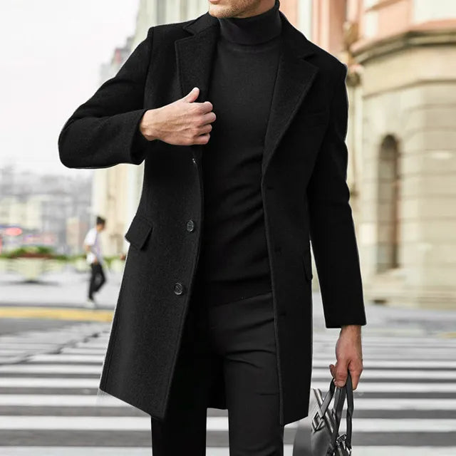 Harlow | Men's Formal Slim-Fit Long Coat