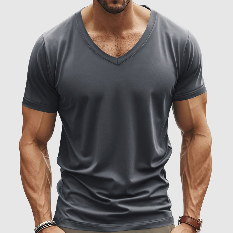 Il Classico | Men's T-Shirt with Clean V-Neck Design