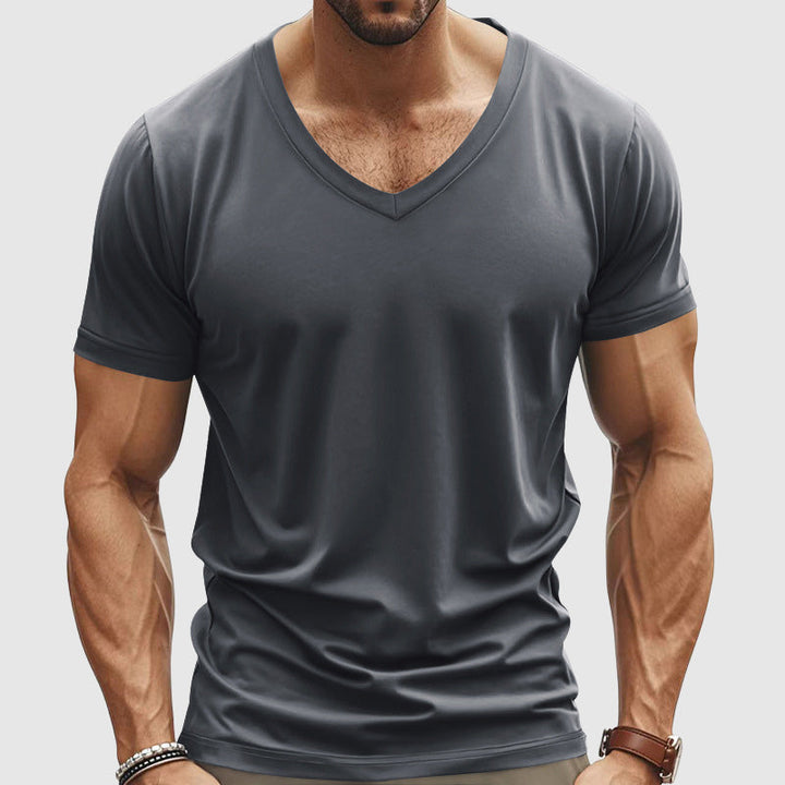 Il Classico | Men's T-Shirt with Clean V-Neck Design
