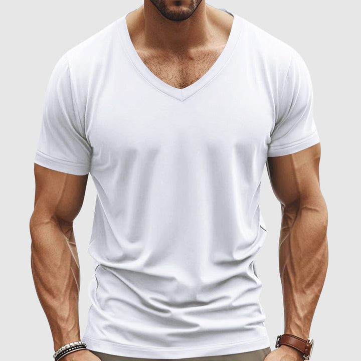 Il Classico | Men's T-Shirt with Clean V-Neck Design