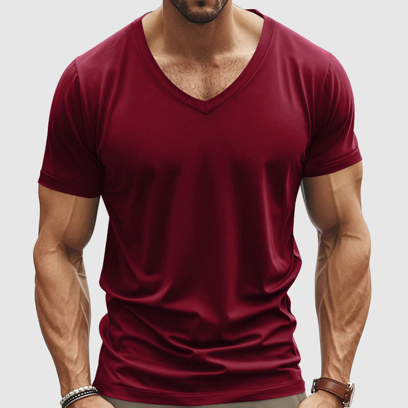 Il Classico | Men's T-Shirt with Clean V-Neck Design