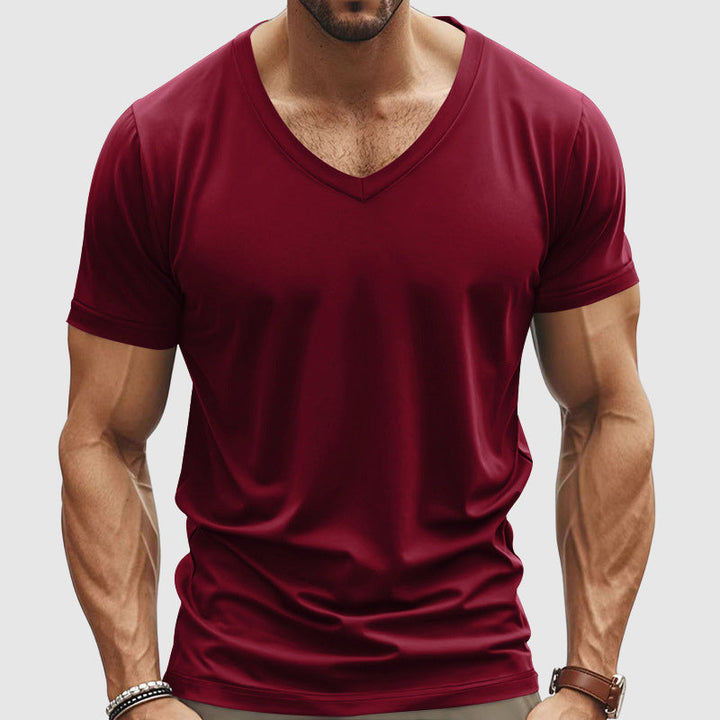 Il Classico | Men's T-Shirt with Clean V-Neck Design