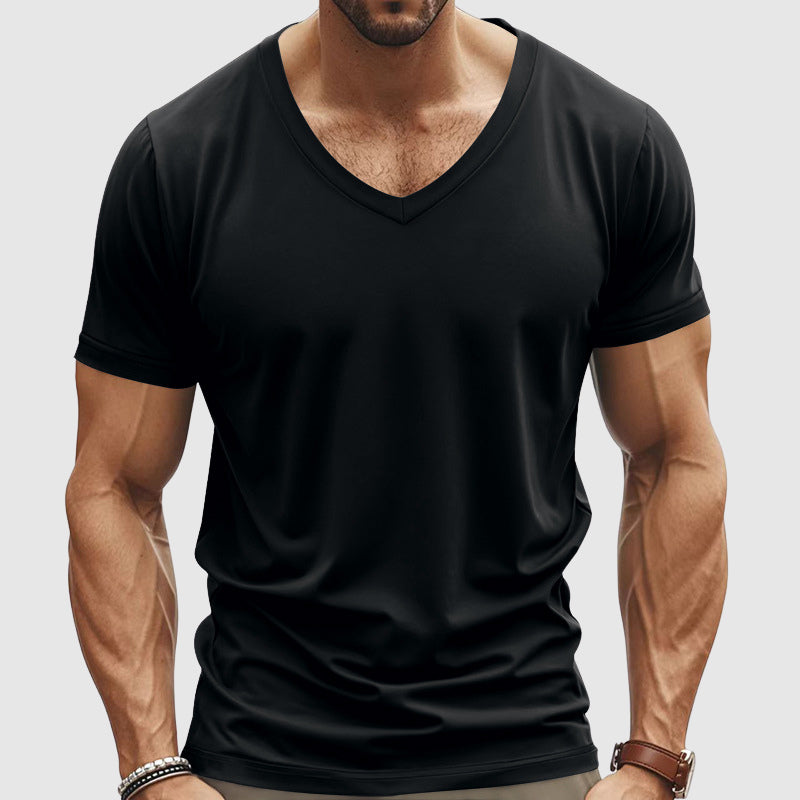 Il Classico | Men's T-Shirt with Clean V-Neck Design