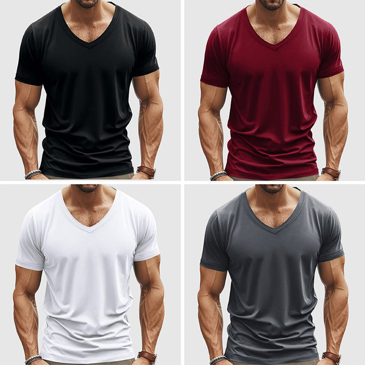 Il Classico | Men's T-Shirt with Clean V-Neck Design