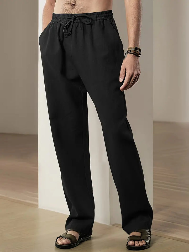 Monaco | Straight-Leg Drawstring Men's Linen Pants