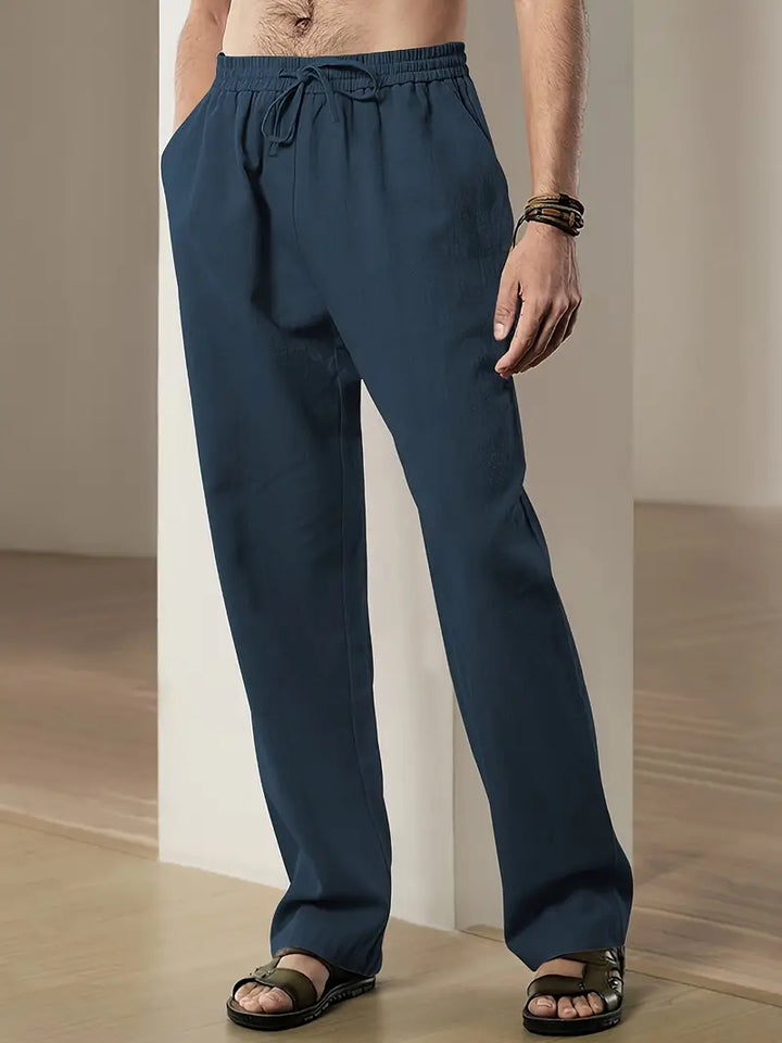 Monaco | Straight-Leg Drawstring Men's Linen Pants