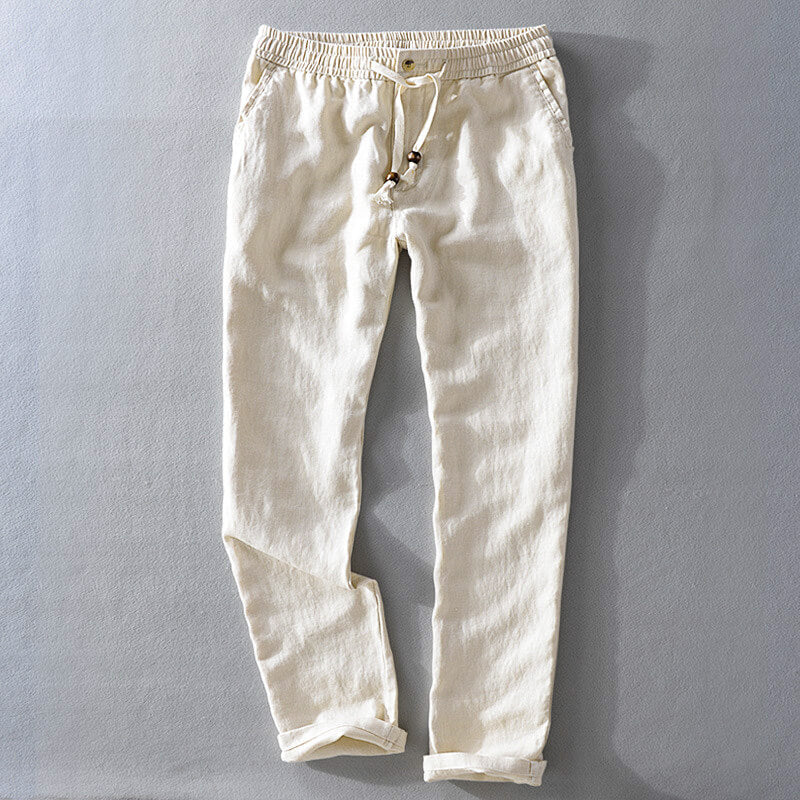 Harbour | Drawstring Elasticated Waist Men's Linen Pants