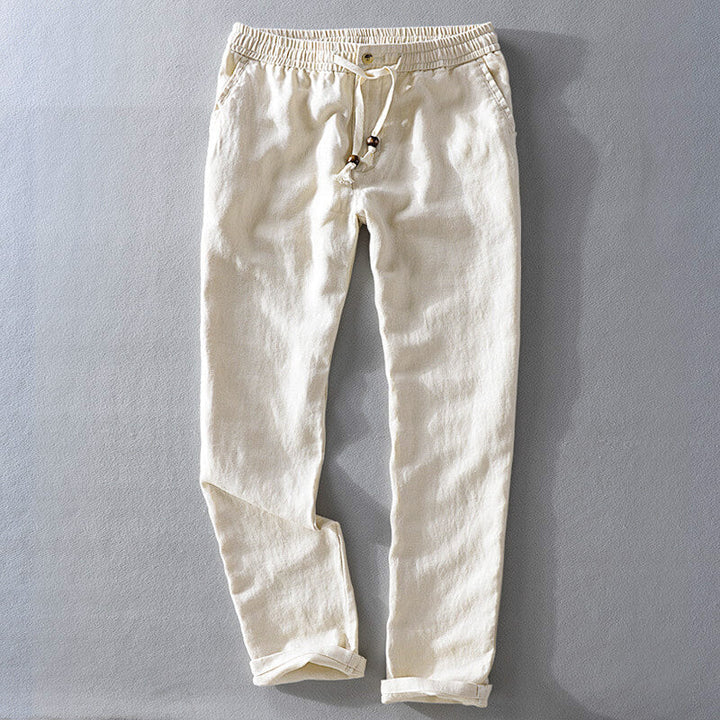 Harbour | Drawstring Elasticated Waist Men's Linen Pants