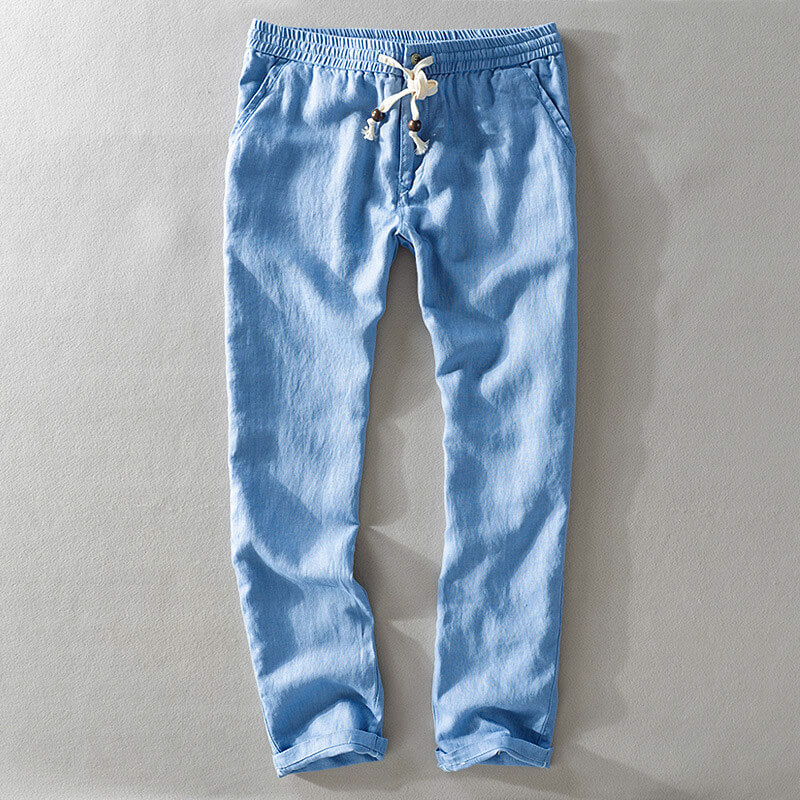 Harbour | Drawstring Elasticated Waist Men's Linen Pants