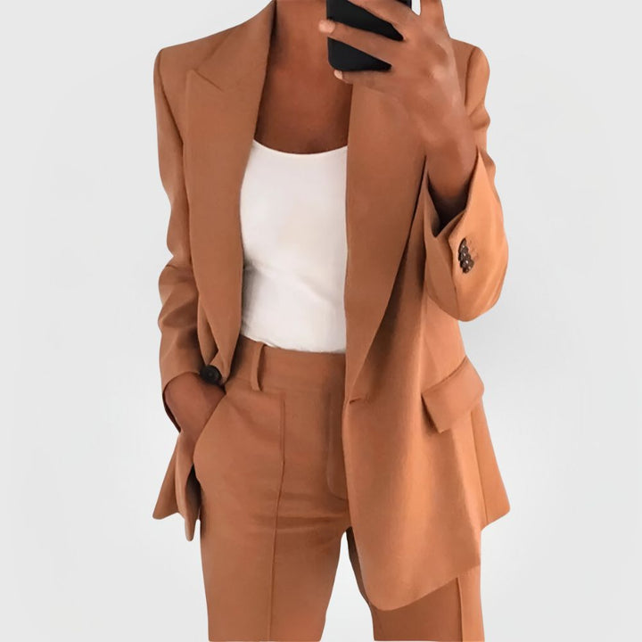 Maxine | Women's Open Front Blazer with Tailored Flap Pockets