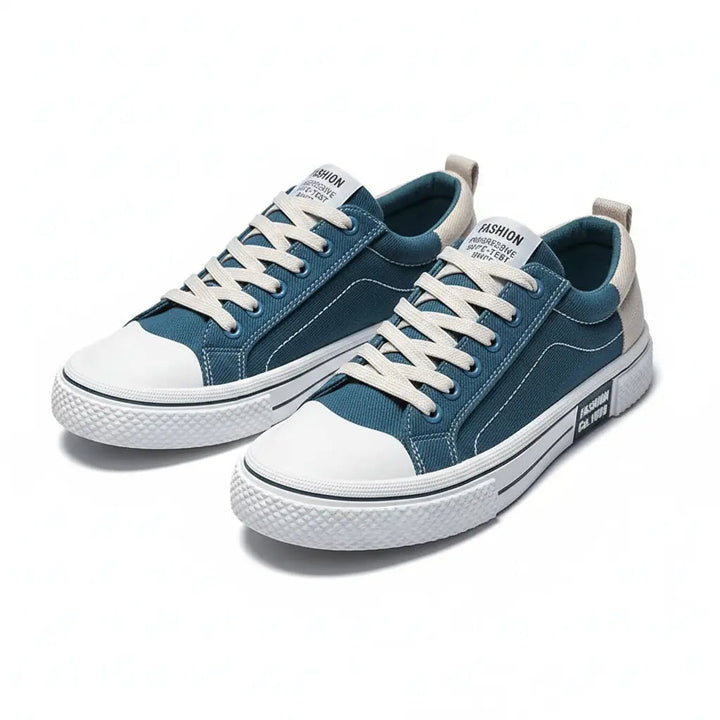 Giorgio | Canvas Low-Top Men's Sneakers with Contrast Cap Toe