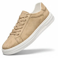 Mason | Embossed Herringbone Low-Top Men's Sneakers with Platform Sole