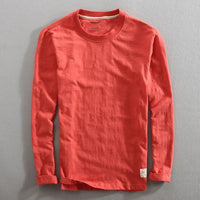 Cali | Crew Neck Long Sleeve Cotton T Shirt