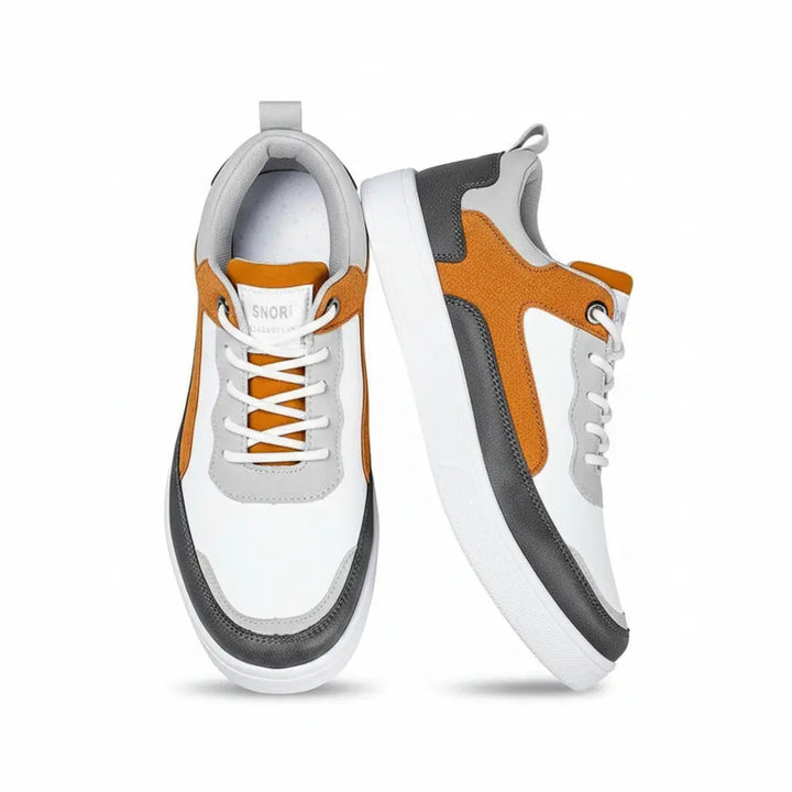 Nolan | Suede Panel Low-Top Men's Sneakers with Contrast Detailing