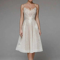 Lumiere | Geometric Sequin Womens Pleated Midi Dress