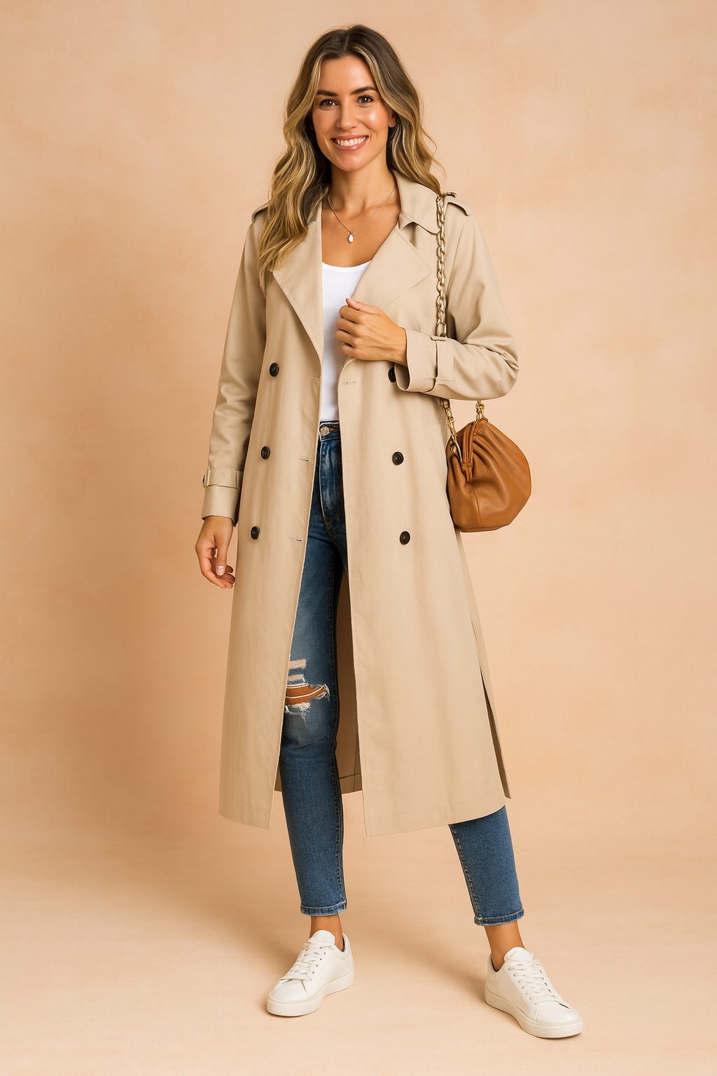 Celeste | Women's Classic Double-Breasted Trench Coat