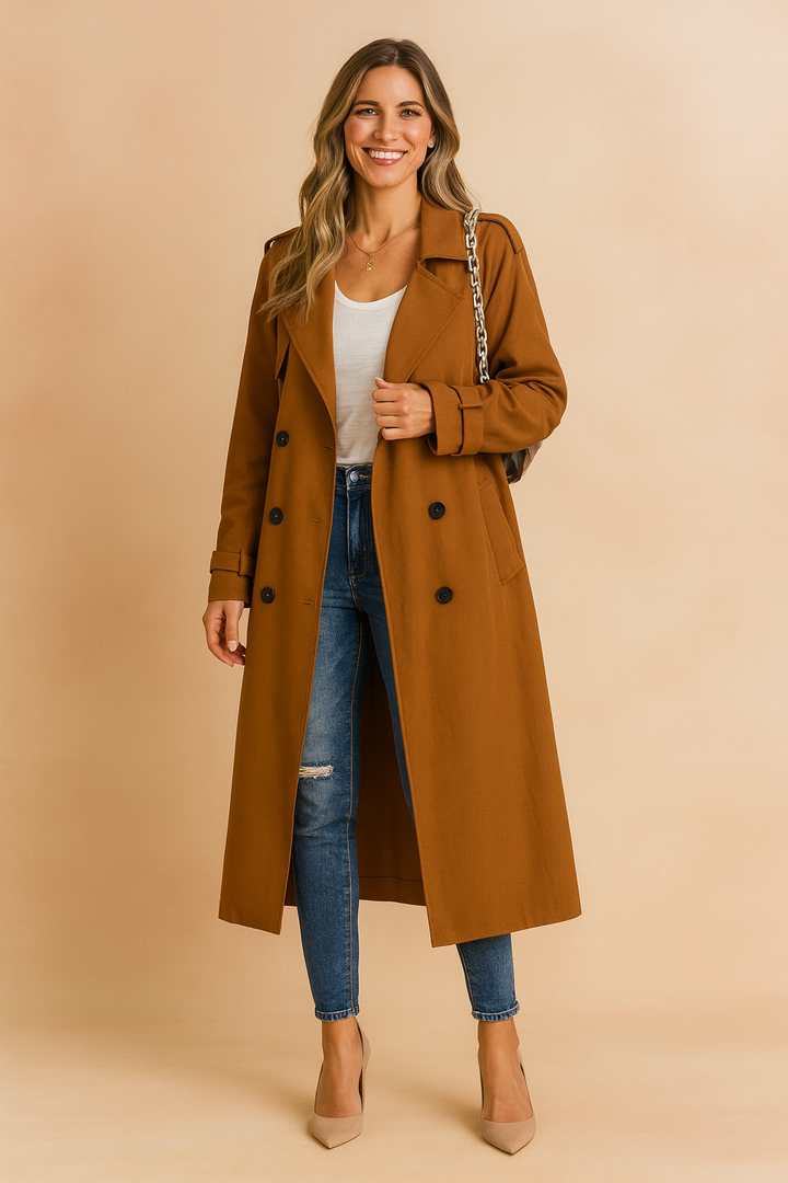 Celeste | Women's Classic Double-Breasted Trench Coat